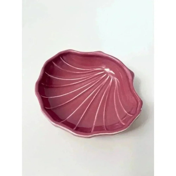 Pfaltzgraff Rosey Pink MCM Vintage Ceramic Shell Dish / Catchall Bowl - Picture 1 of 6